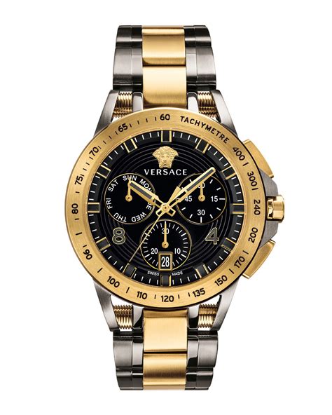 versace gold watch men's|versace chronograph watch.